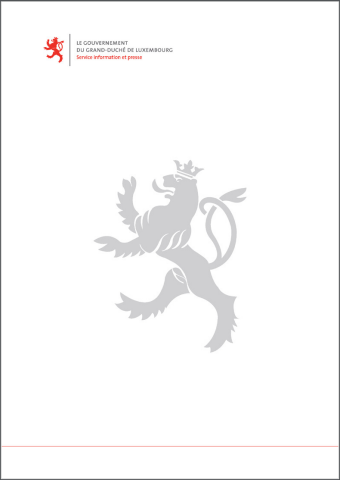 Logo and centered halftone lion