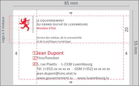 3-level logotype business card