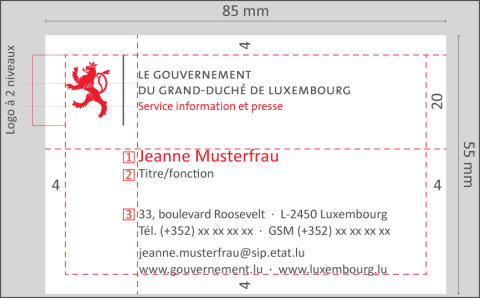 2-level logotype business card