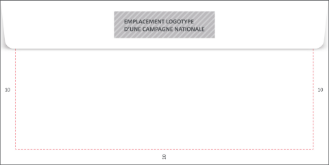 DL envelope with logo for a national communication campaign verso