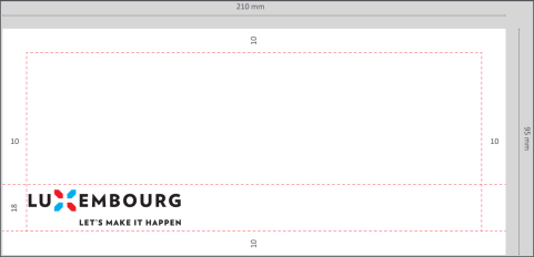 Verso - Cartes de correspondance avec logotype du nation branding "Let’s make it happen" ambassade